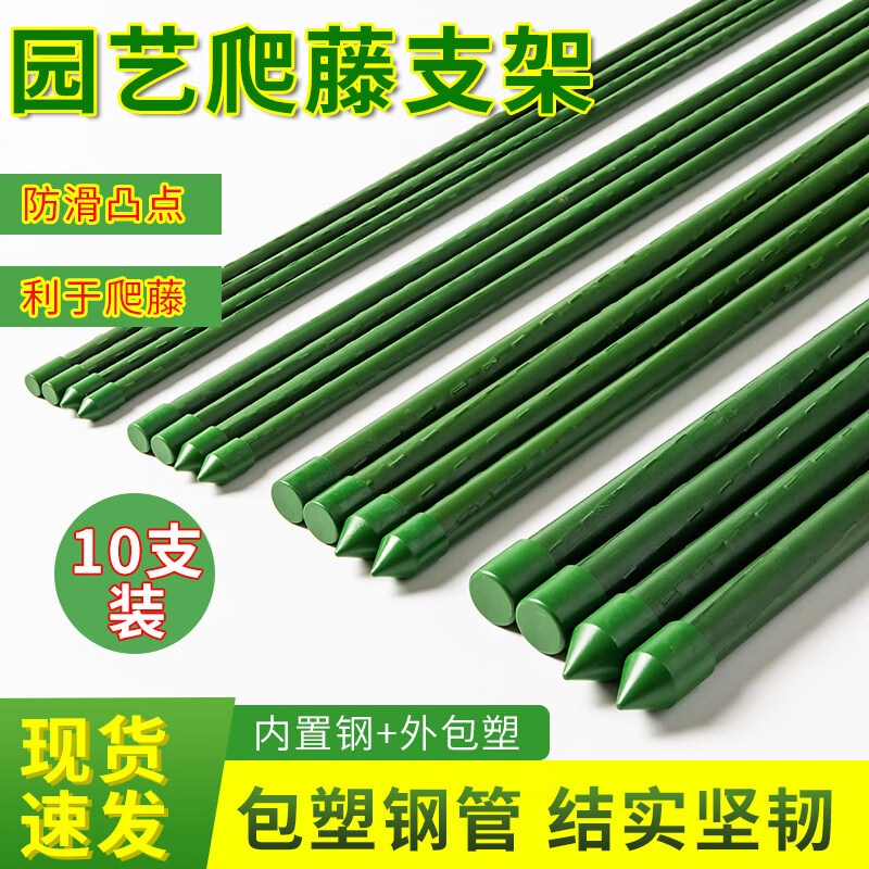 墨一【送货上门】爬藤架葡萄黄瓜豆角架种菜花支架庭院园艺花卉支撑杆 粗11mm长180cm10支 特大