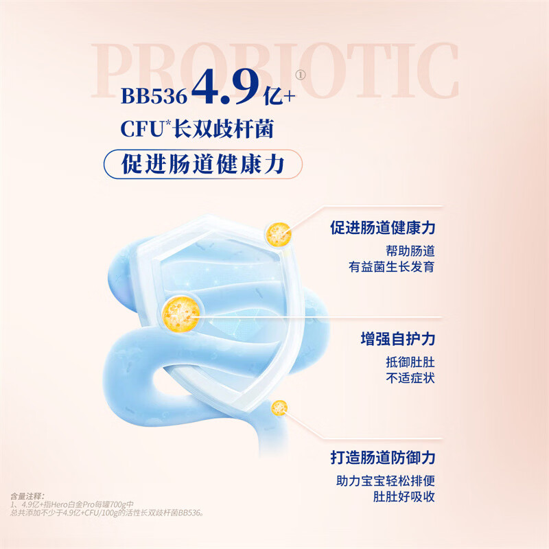 Hero Baby白金纸盒pro 婴幼儿配方奶粉 荷兰原装进口 母婴奶粉 牛奶粉 【4罐】白金pro3段