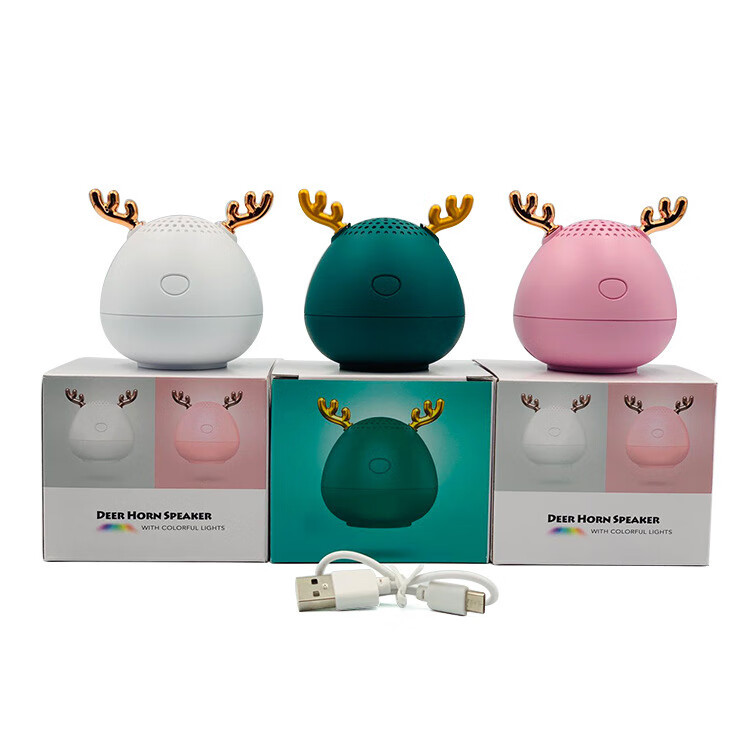 SUPMANGO.多功能便携音响 蓝牙5.3杜比高音质互联插卡U盘防水长续航低音炮户外露营徒步运动跑步音箱 鹿角音箱-森林绿【不支持插卡/U盘】