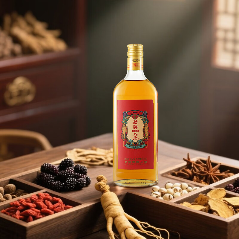 劲牌劲酒八珍人参型酒500ml 38度(人参枸杞黄精)多味草本精华养生酒 38度 500mL 6瓶 实惠装