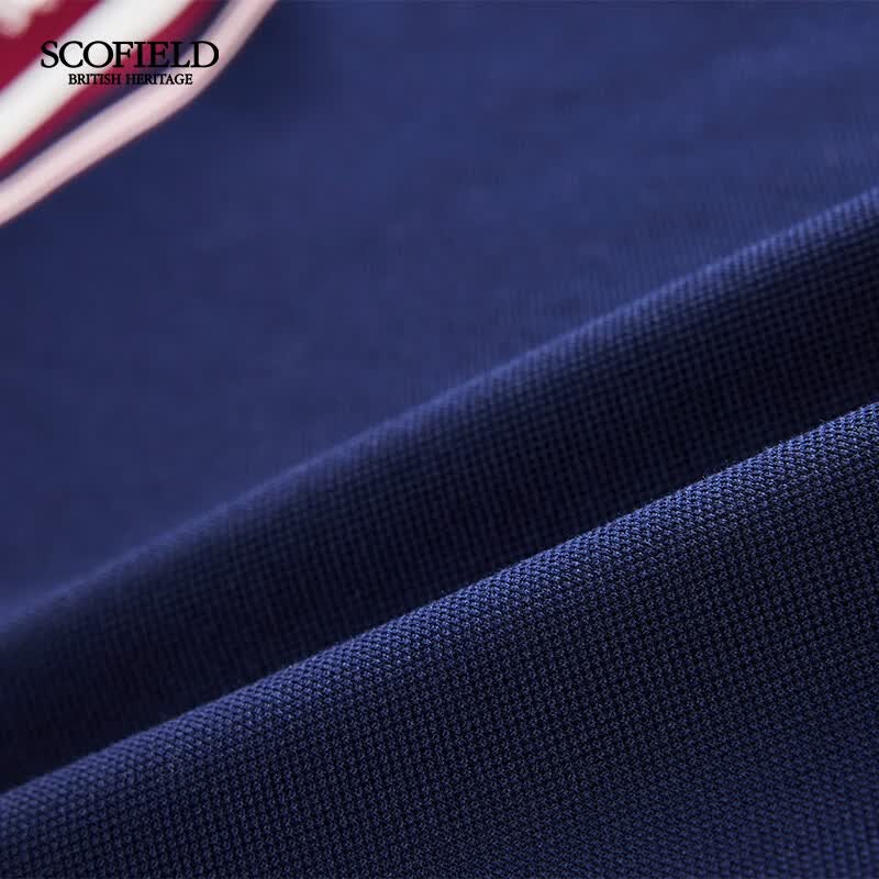 Scofield男装26年夏季新款商务通勤100%翻领休闲短袖舒适POLO衫男 藏青色 2XL (185)