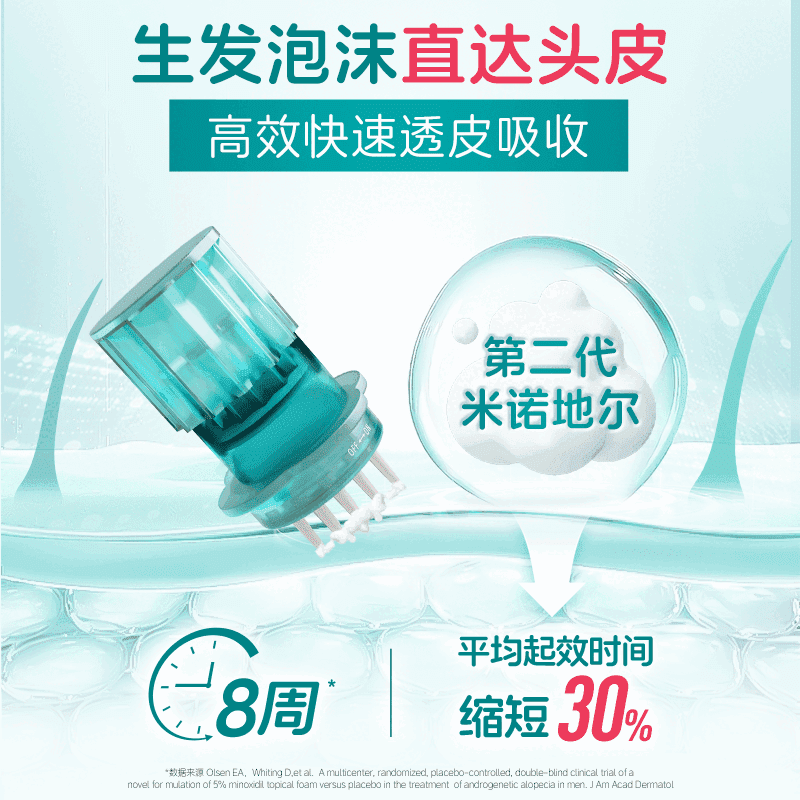 蔓迪新款蔓迪米诺上药神器神器头发滚珠头部涂抹按摩上药器 泡沫微孔渗透【泡沫涂抹器】