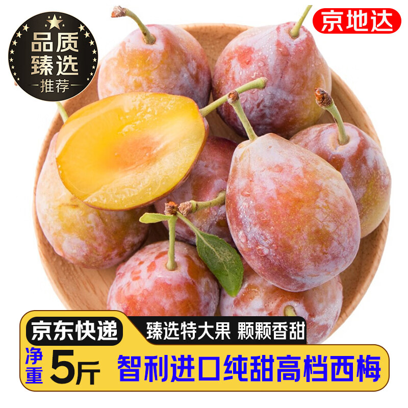 京地达智利进口西梅 5斤臻选特大果单果20g+香甜李子新鲜水果包邮