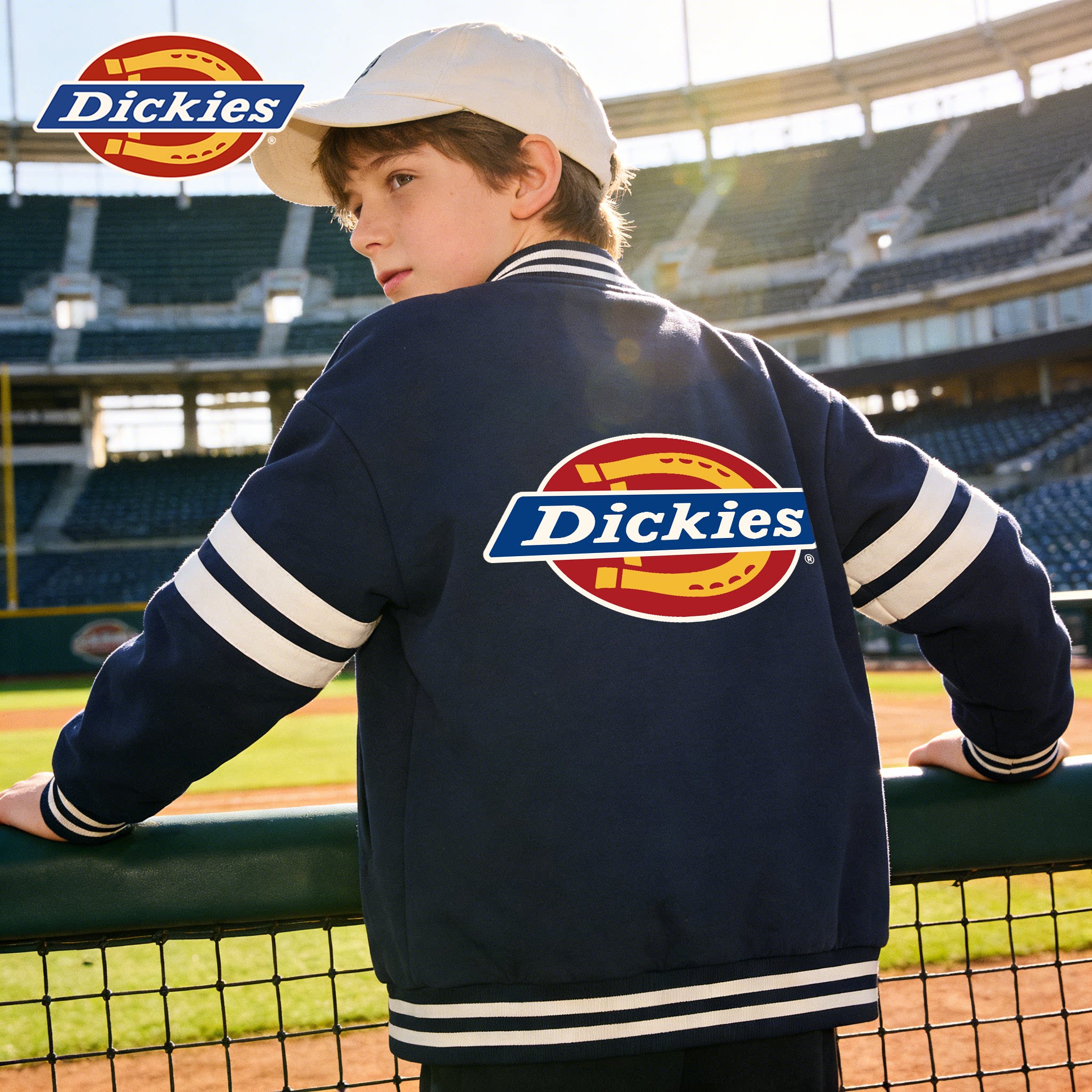 Dickies男童外套男春秋2026新款儿童棒球服复古美式春季男孩上衣