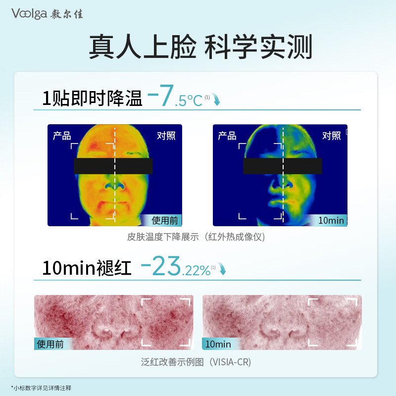 敷尔佳【敏肌专研】积雪草舒缓修护贴2.0升级版补水面膜保湿缓解肌肤 2片体验装