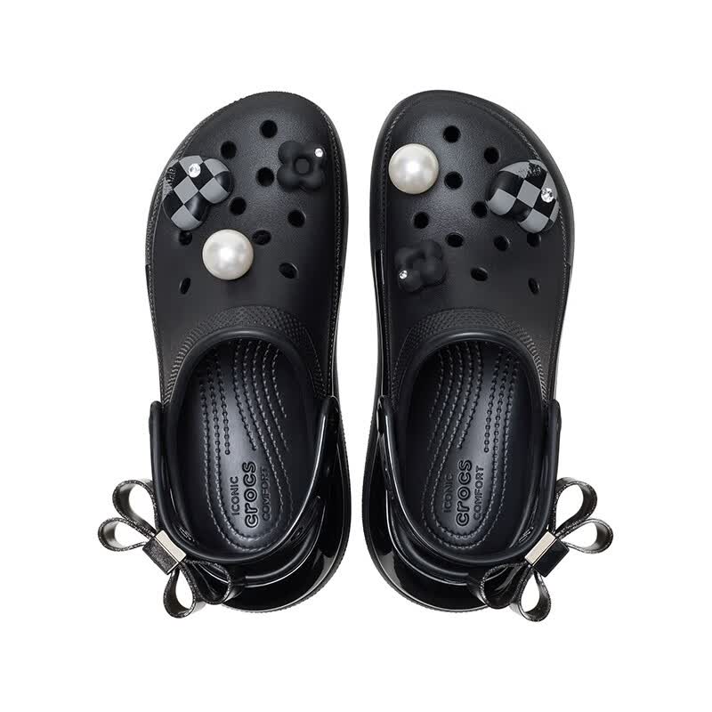 卡骆驰(CROCS)经典炫魅泡芙洞洞鞋时尚百搭花园鞋|213633 黑色-001 36 /37(220mm)