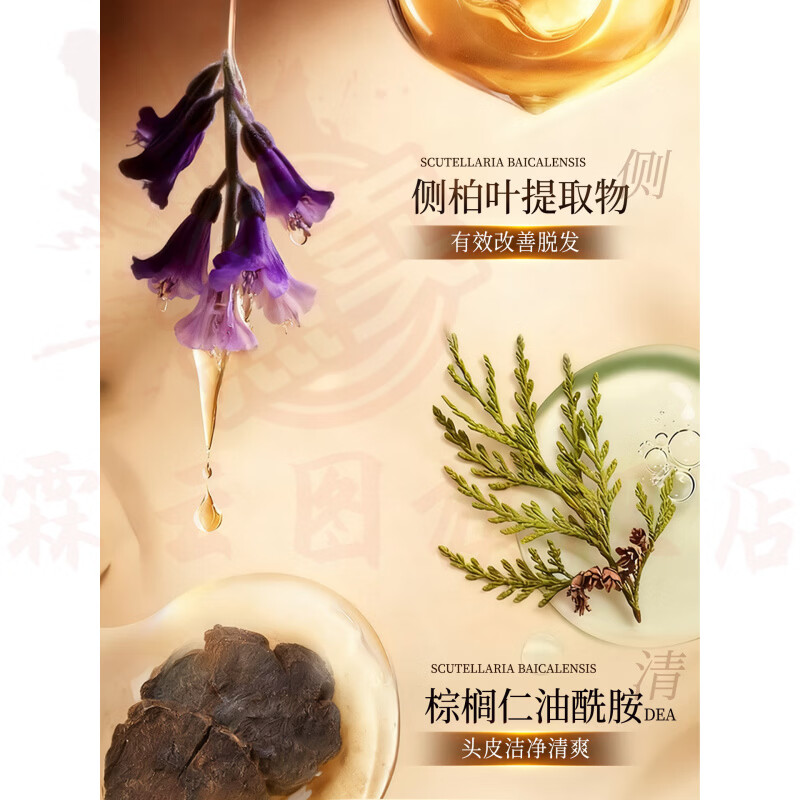 思亚希MRYU福萍洗发防脱控油蓬松侧柏叶断固发密发去屑柔顺改善发缝稀疏 5瓶装【重度脱发必选】 官方直售