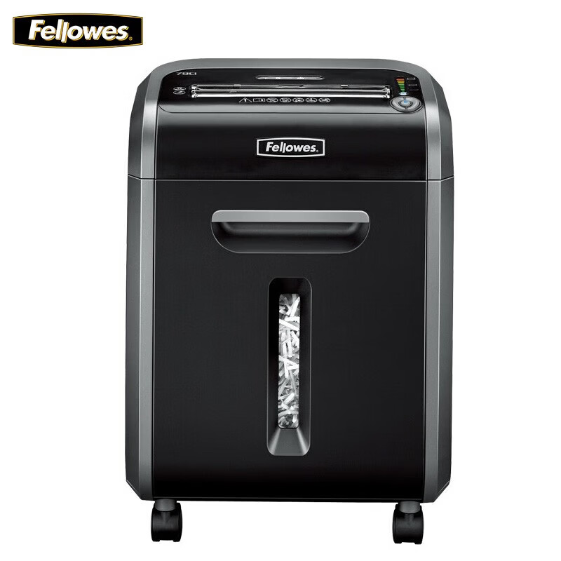 范罗士（Fellowes）79CI碎纸机德国4级商用办公文件粉碎机单次碎16张连续碎纸20分钟23L大容量可碎卡碎光盘 16张 15分钟