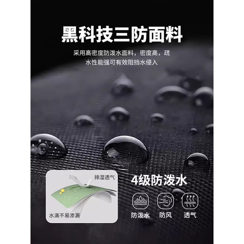 JEEP吉普 冲锋裤男户外防风防水工装运动休闲裤男士宽松徒步登山裤 曜石黑(常规款) 2XL