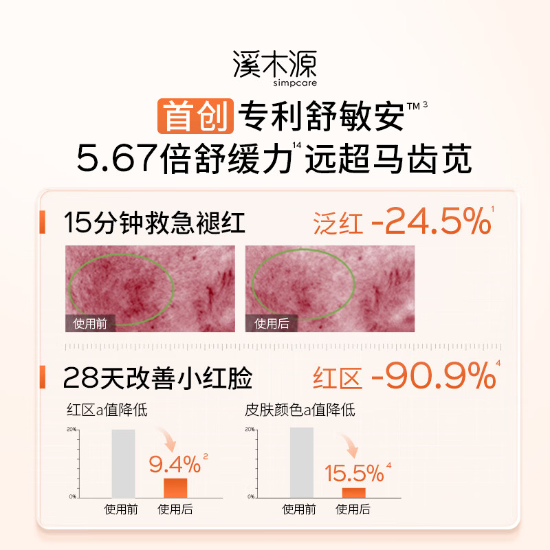 溪木源山茶花面膜水乳套组舒缓补水敏感肌 山茶花水乳面膜层孔菌小样体验装