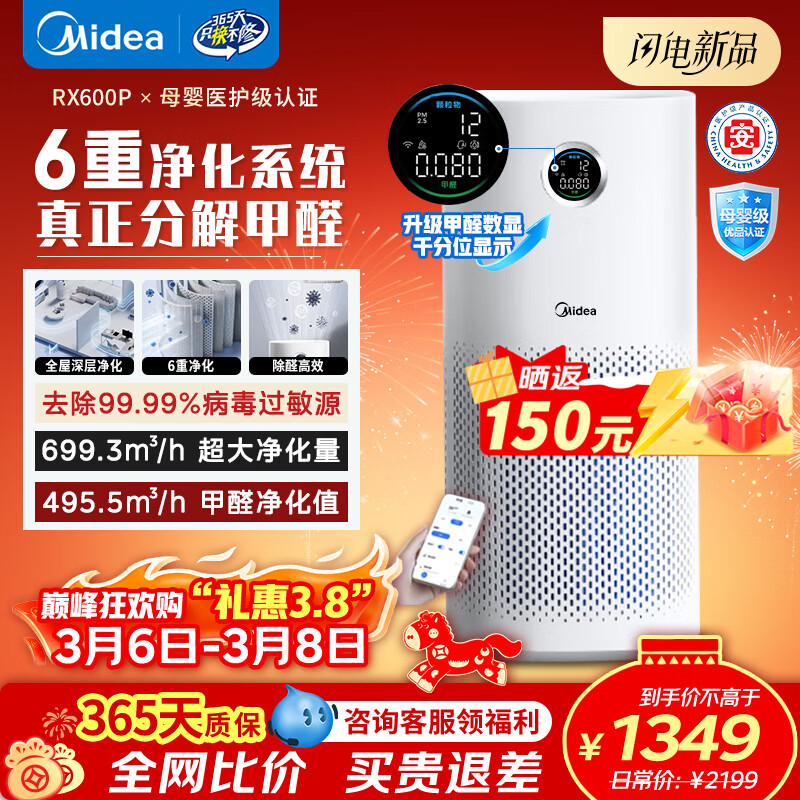 ���ģ�Midea���ǳ�ϵ�п��������� ����ȩ��ʪ����һ��� ���ҳ������������ ��������Դ ĸӤ�����ÿ��������� ����ȩ���ԡ�����������rx600p 1287Ԫ