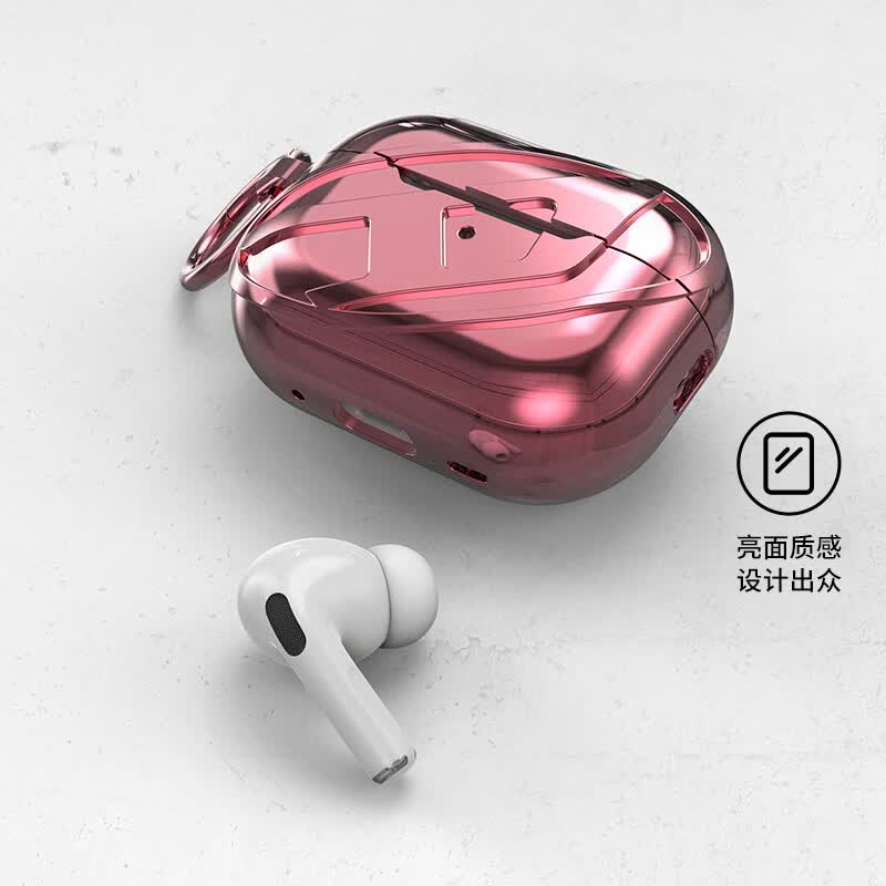 DIESELDIESEL 亮面款耳机保护壳适用苹果耳机AirPodsPro/AirPodsPro2 TPU保护套全包防摔外壳 AirPods Pro/Pro2 亮黑色