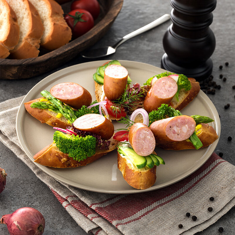 尊乐香肠尝鲜原味/蜜汁/车达芝士纯肉烤肠早餐火腿片烧烤空气炸锅食材 尊乐车达芝士香肠130g