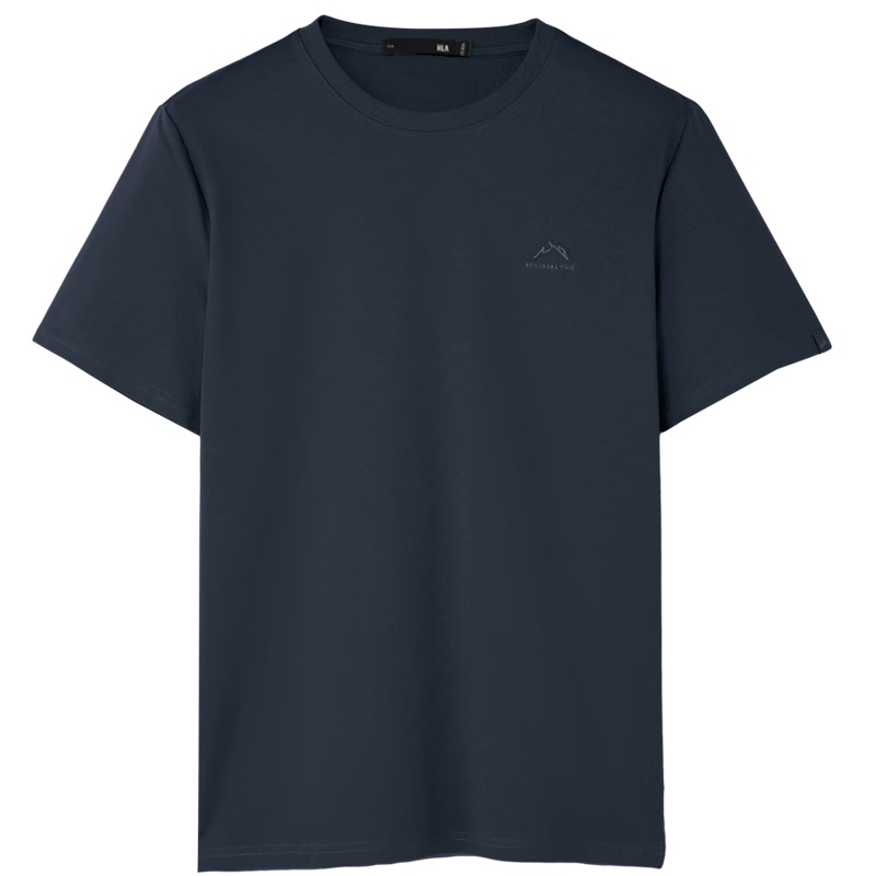 海澜之家（HLA）短袖T恤25新吸湿速干凉感大码短袖男夏季HNTBW2J223A 藏青GN L 175/92A 推荐137~150斤