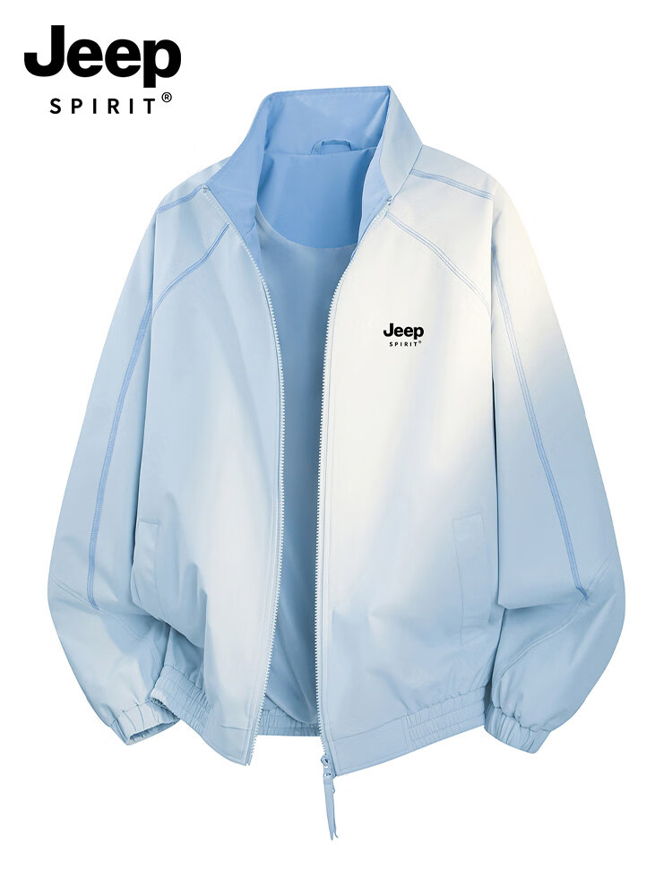 JEEP SPIRIT外套女春季2026新款休闲学院风高级感宽松早春防风冲锋衣夹克定制 松羽蓝-7027 S