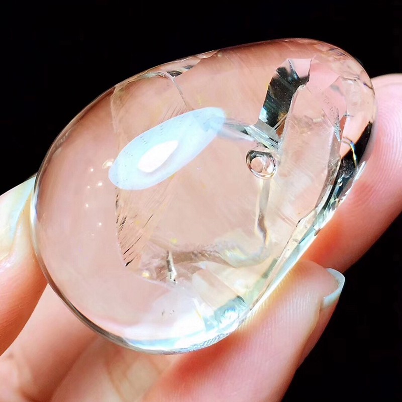 诺源珠宝 超美天外来石 天然白水晶吊坠 水胆水晶吊坠 净重:31.6g