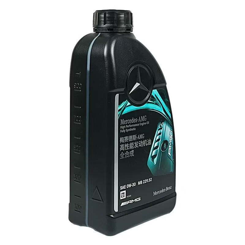 梅赛德斯-奔驰梅赛德斯奔驰正品0W-20-30-40全合成高性能机油AMG奔驰发动机机油 0W-20 1L升 (5升以上送机油滤芯器)