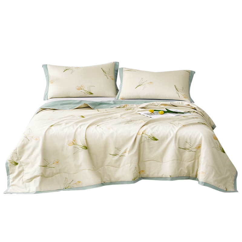 罗莱家纺可机洗100%蚕丝夏凉被 全棉A类抗菌空调被子夏季3.8斤220*250