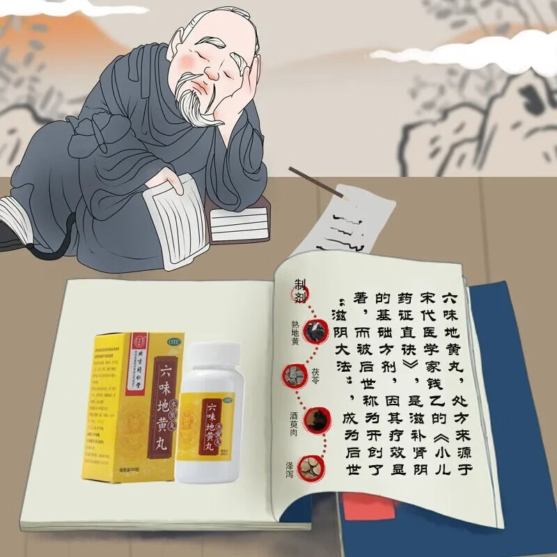 [同仁堂（TRT）]六味地黄丸 0.2g*360丸 1盒装 六味地黄丸北京同仁堂360丸男女性滋阴补肾药遗精盗汗出汗多腰腿酸软 水蜜丸同仁堂老牌子