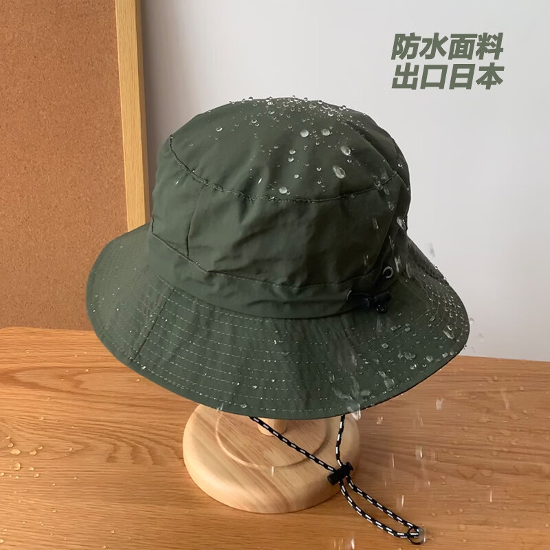 【严选百货】防水渔夫帽可收纳包包盆帽夏季薄款速干户外登山帽男 卡其色
