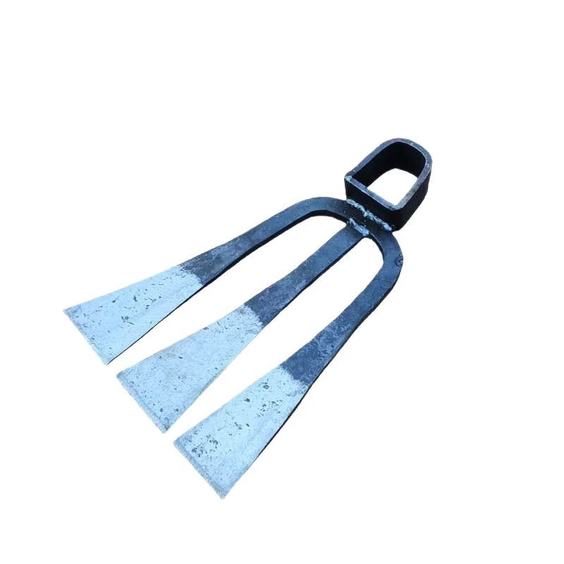 山头林村农用三齿锄加厚锰钢锻打齿锄空心锄草锄大全二齿锄头专用挖土锄头 1.4米D型槐木柄