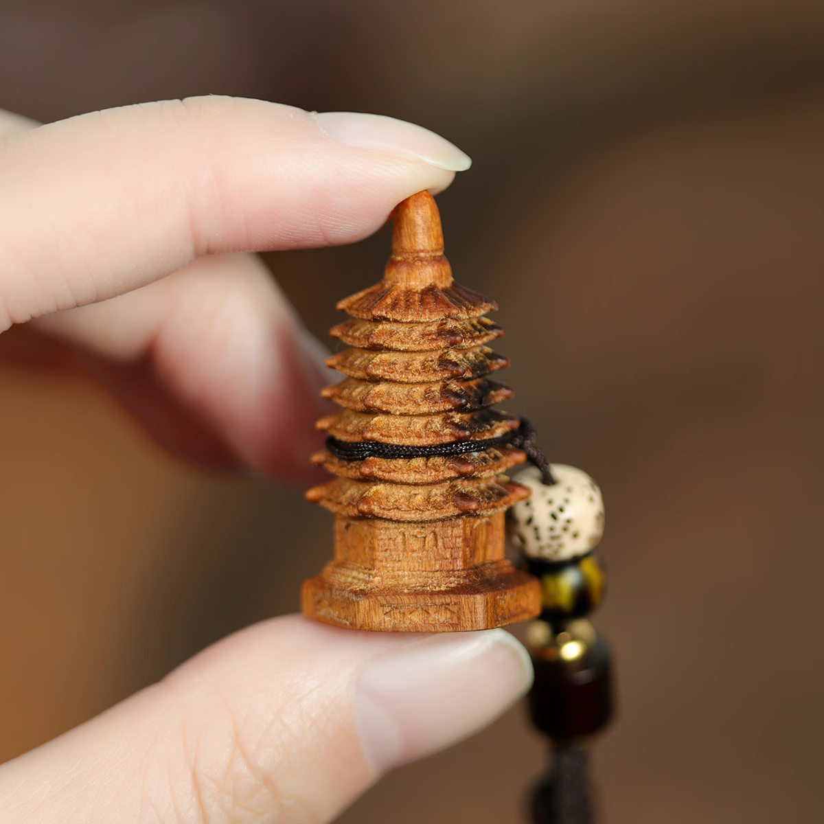 武当山雷击枣木文昌塔挂件 包挂车挂智慧挂饰 国风文玩随身挂吉祥饰品 枣木文昌塔智慧挂饰