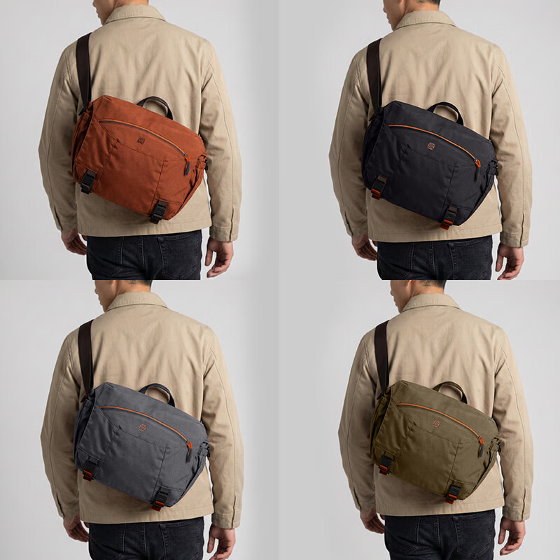 泰鼎（TAIDING）大容量多功能防水单肩斜挎包男士通勤风户外便捷挎包邮差包 苔藓绿（小号）