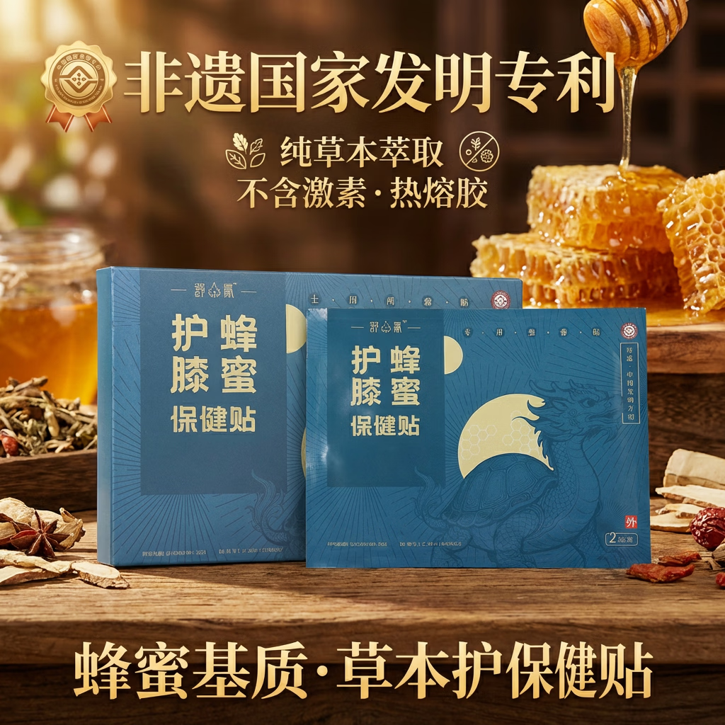 舒氪蜂蜜护膝保健贴疼痛贴膝盖专用膏药贴非遗国家发明专利 缓解装:1盒/8片 蜂蜜基质 纯草本萃取