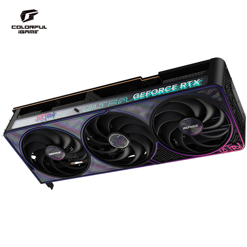 七彩虹(Colorful)iGame GeForce RTX 5070 Ti Ultra Z BLACK OC 16GB GDDR7 DLSS 4.5 背插 光追游戏设计电脑显卡