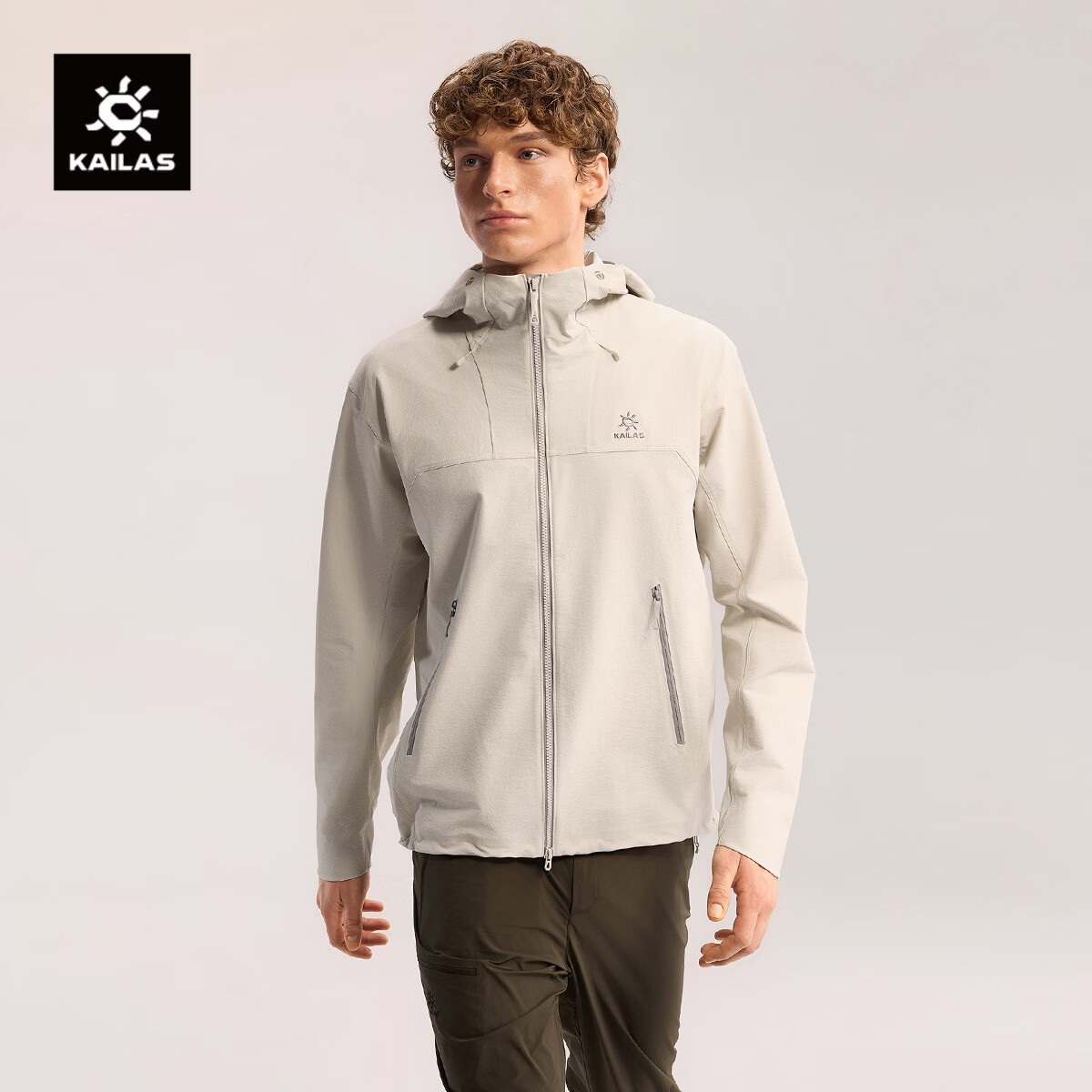 KAILAS凯乐石M8连帽软壳衣男耐磨弹力透气户外徒步防风防泼外套春夏