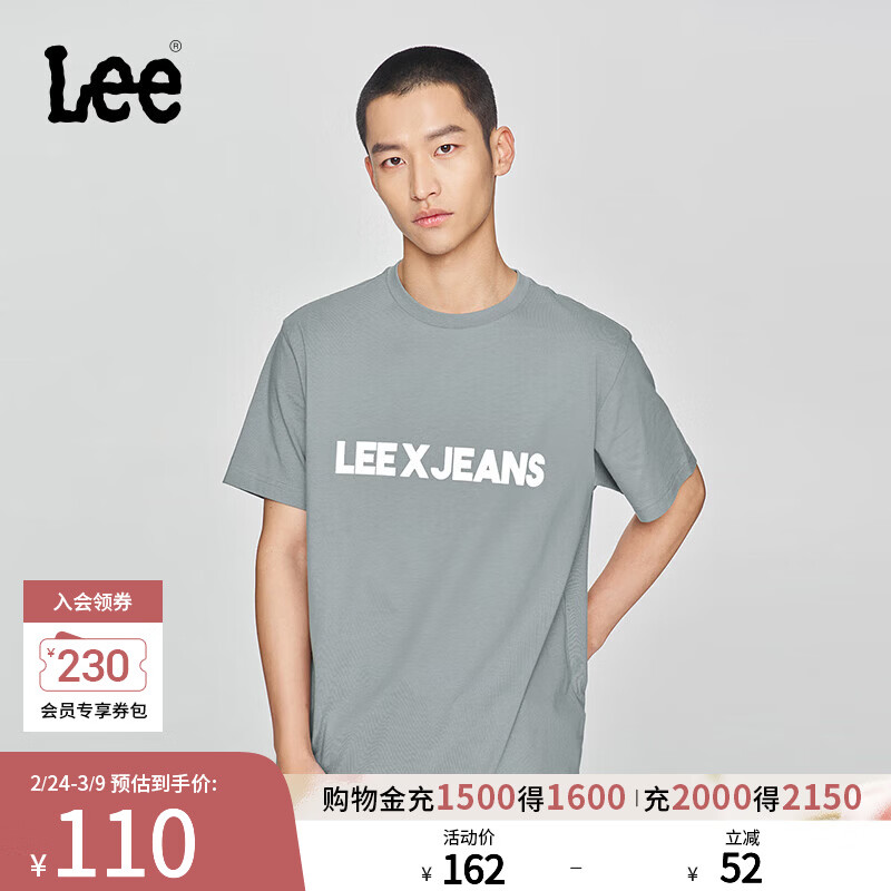 Lee���ʰ�Բ����ĸӡ����Ůͬ�����T�����г�LUT0098404LE ʯ��ɫ������ƫ����Сһ�룩 M 69Ԫ