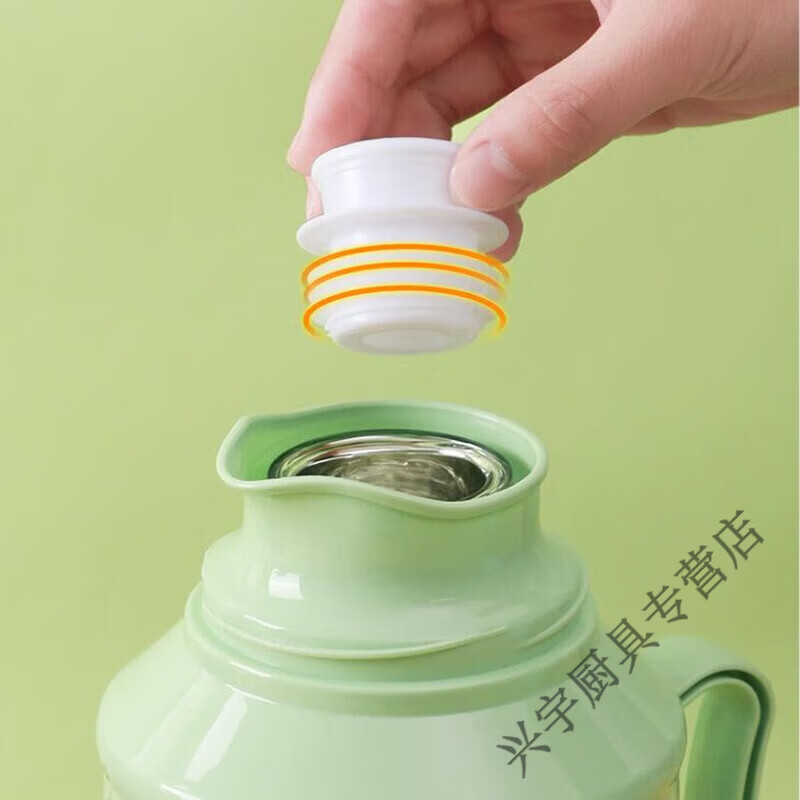 三尺巷暖壶家用办公室迷你小型暖水瓶热水瓶保温壶塑料外壳开水瓶玻璃壶 山茶红(外壳+内胆+瓶塞)1.3L
