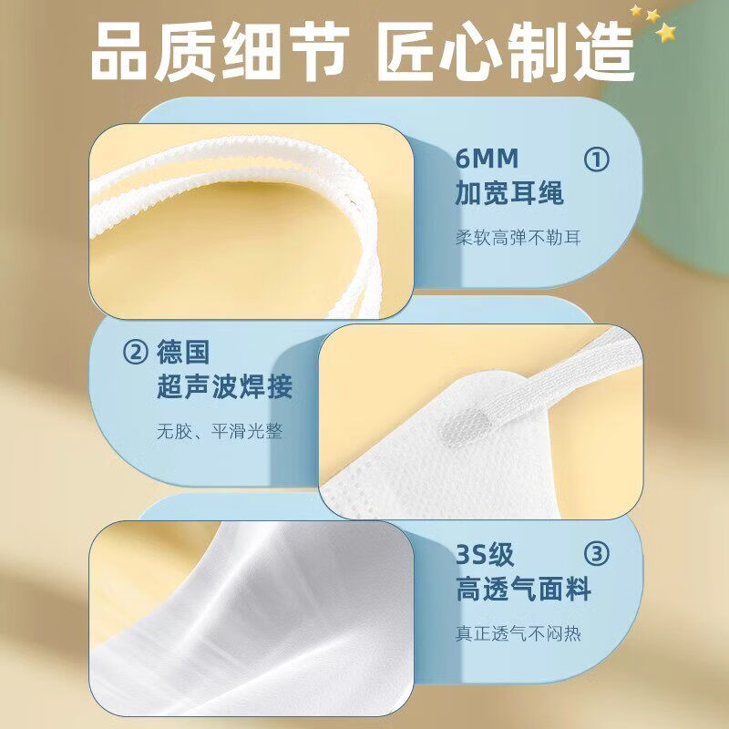万宝绿口罩女士高颜值2026新款夏季一次性成人3d立体不蹭妆透气独立包装 单色系列|【纯白色】60只-独立装 常规码M|显瘦(75斤|125斤小脸推荐选购)