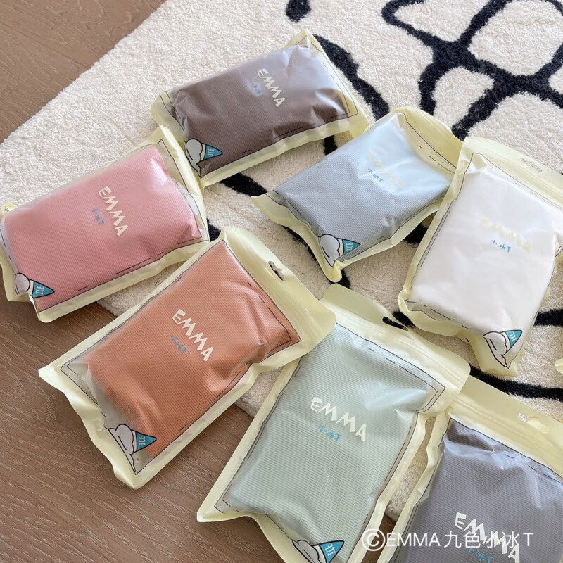 有只绵夏季新款小冰T恤宽松纯色上衣ins潮流圆领T恤短袖女生 黄色 均码 80-135斤