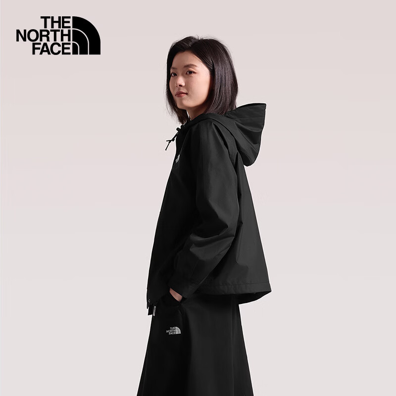 The North Face北面冲锋衣女户外防风防水外套 黑色 XL