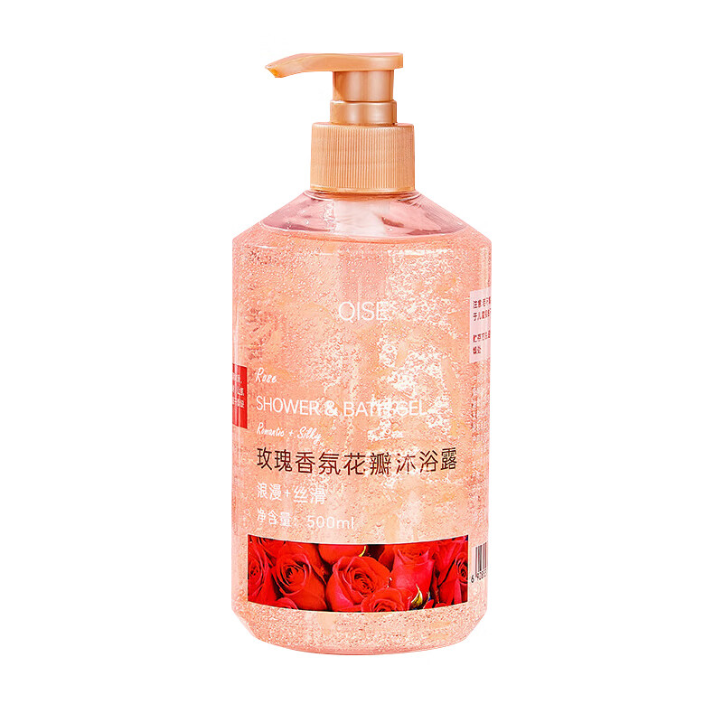 琪瑟玫瑰香氛花瓣沐浴露乳清爽嫩肤保湿持久留香控油深层清洁家庭装 玫瑰香芬沐浴露500ml x1瓶