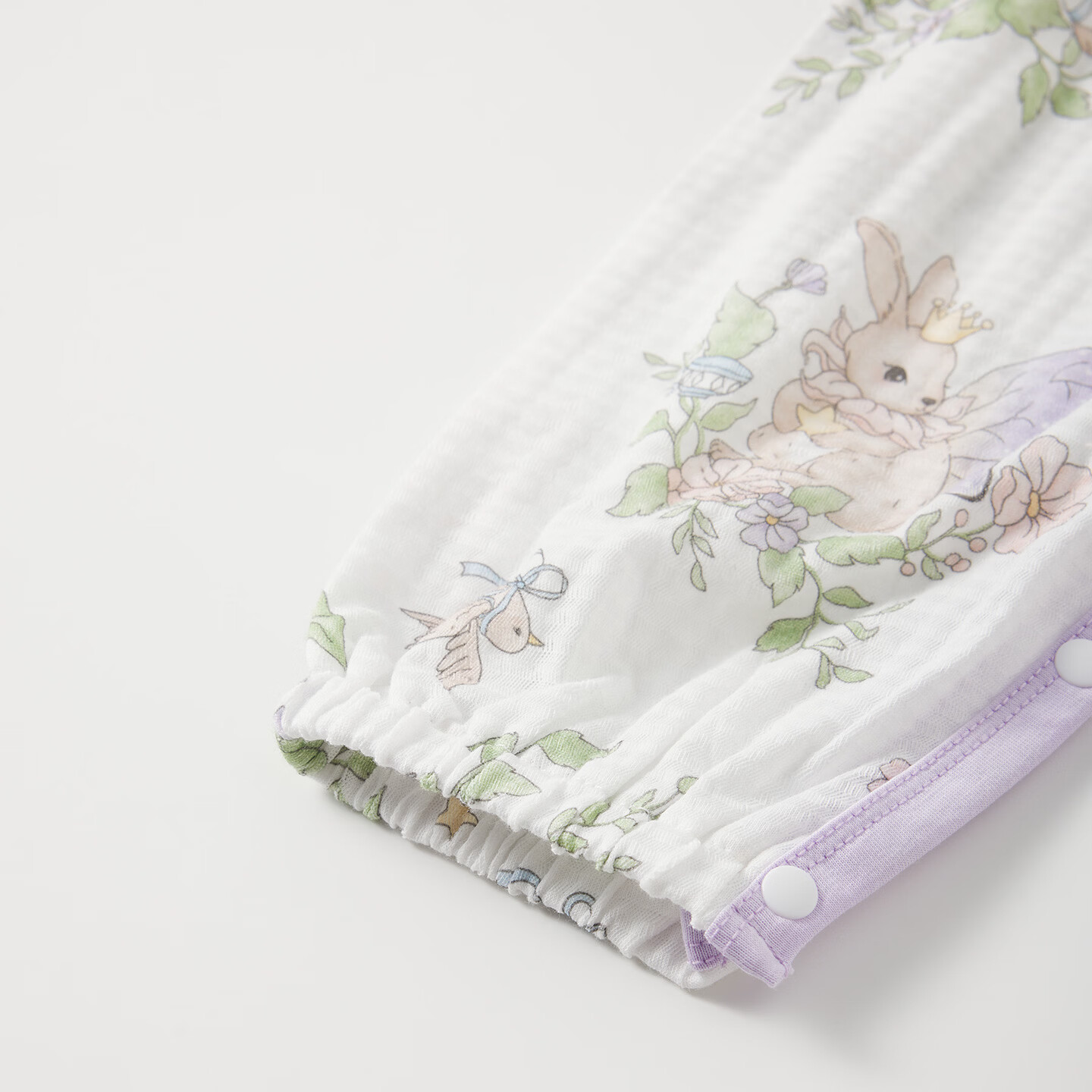 威尔贝鲁婴儿睡袋新款春秋全棉宝宝分腿睡袋儿童防踢被可外出套头家居服 捕星小兔【春夏款×七分袖】推荐温度25℃以上 73/S