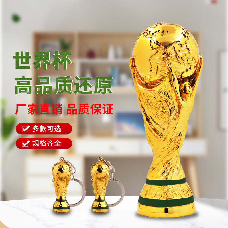万源欣（Wanyuanxin） 世界杯2022卡塔尔大力神杯奖杯球迷用品比赛纪念收藏世界杯奖杯 13cm 精品世界杯实心