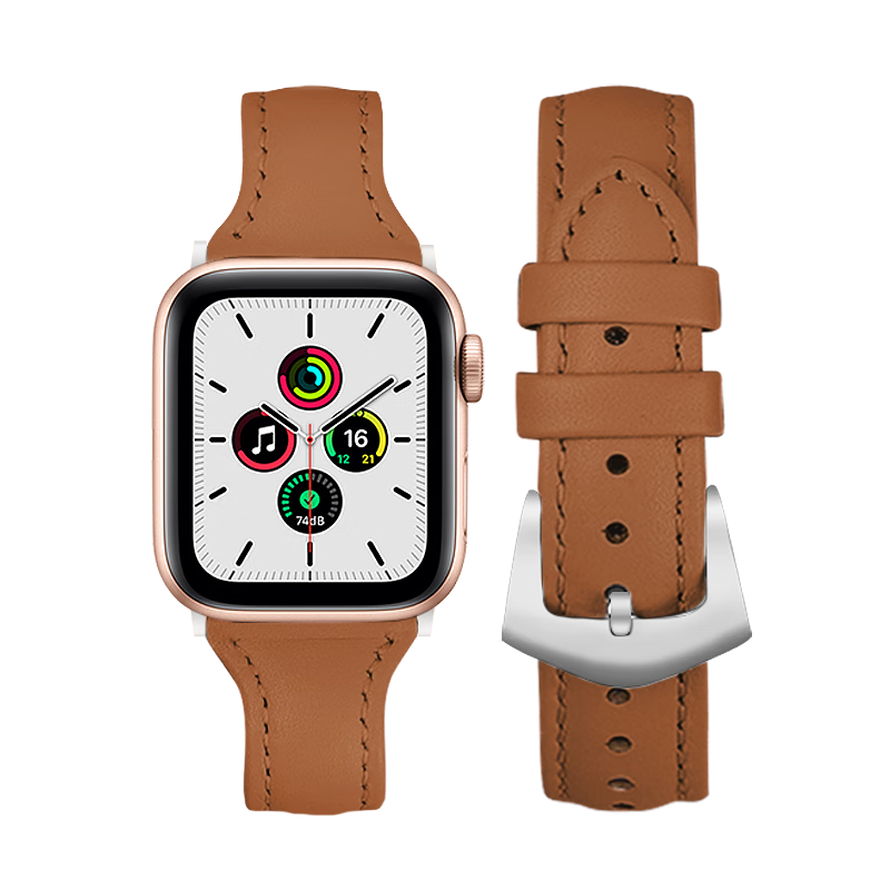 MSＸ苹果手表表带女小蛮腰适用apple iwatch ultra SE9/8/7/6/5/4 表带•浅棕色 38/40/41mm