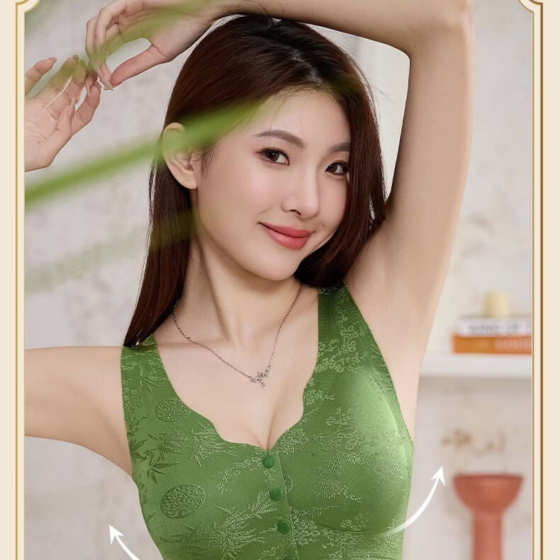 宜而爽中国风蕾丝性感聚拢夏季文胸前扣内衣美背大码前开扣中 黑色 2XL