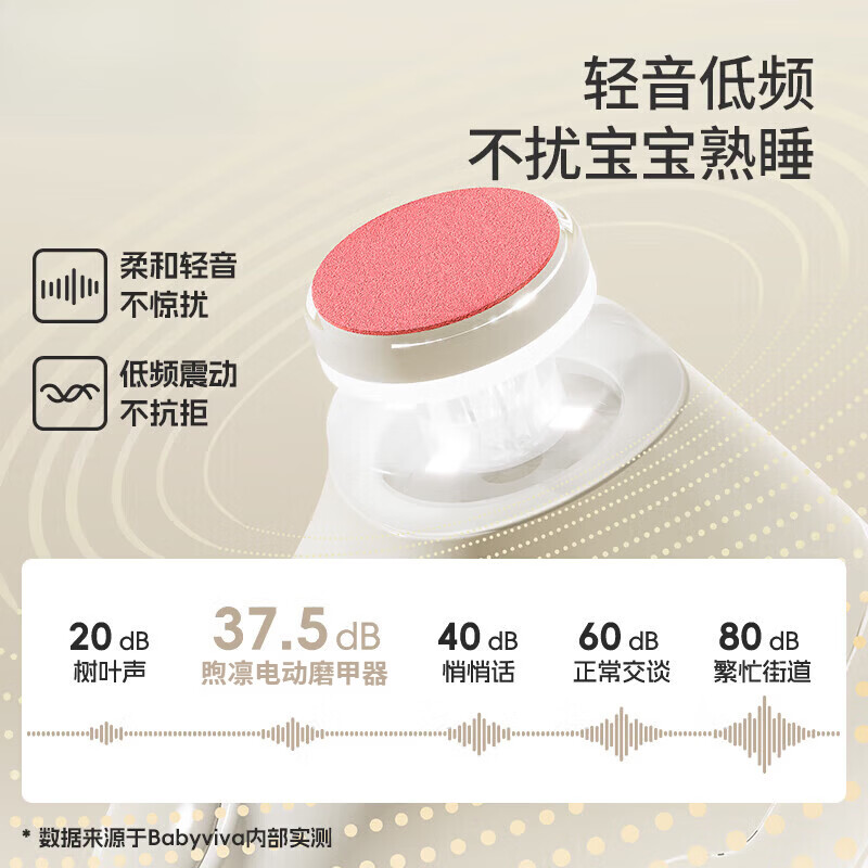 洽苒【日本】婴儿电动磨甲器指甲剪神器不伤手碰到肉自动停防夹肉打磨 优雅白 【赠5磨头+收纳袋+电池】