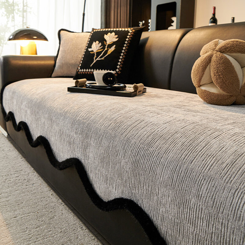 正圣沙发垫四季通用防滑2026年新款轻奢高级感劳伦斯沙发专用垫 异形寻野-浅灰色 70cm*70cm
