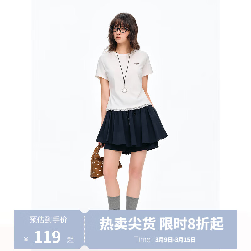 ����Ůװ�������մ򡿶̿�����T��2026�ļ��¿��Լ����Բ������ ��ɫ M �����룺1�� 119.2Ԫ