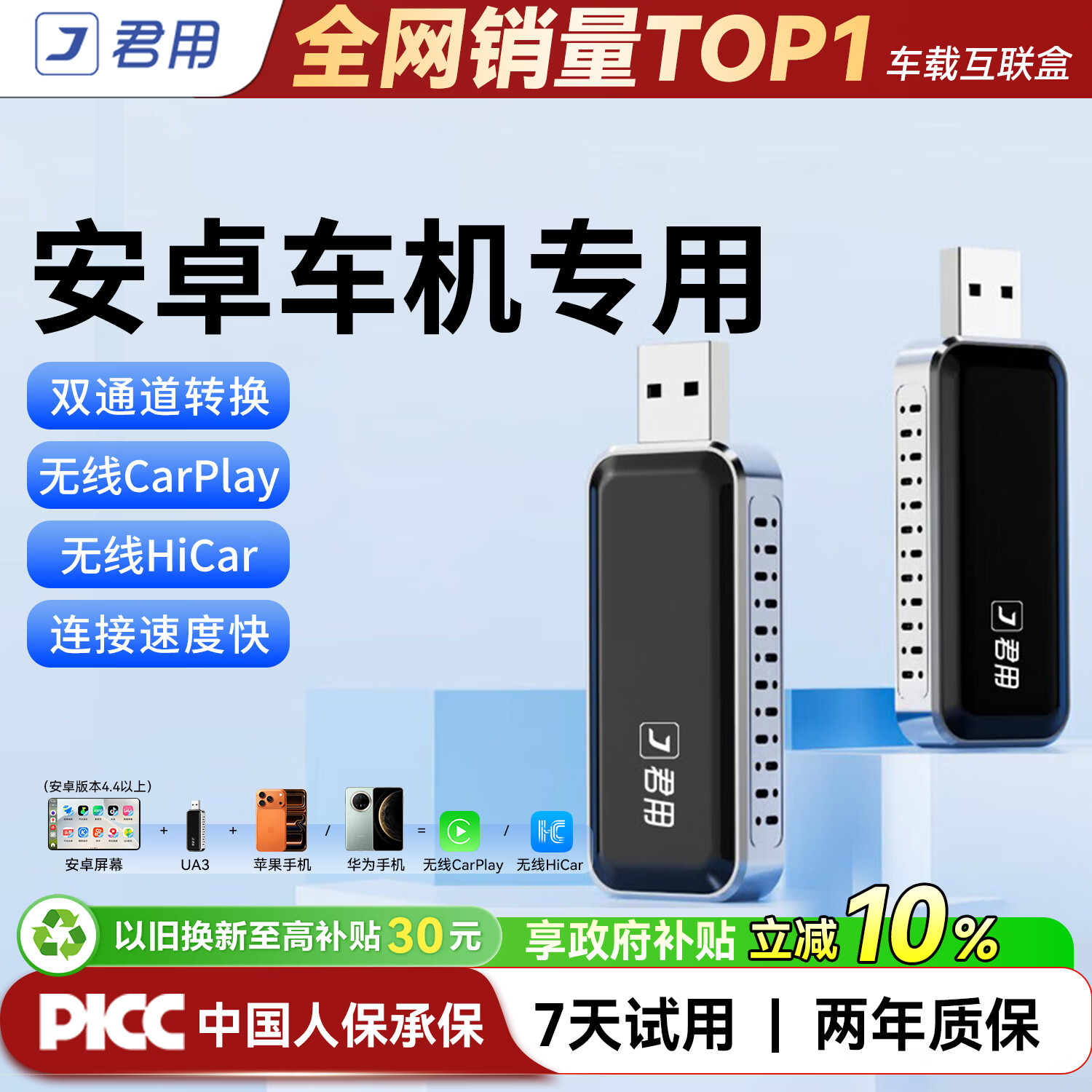 ���ð�׿����ת��ΪHiCar����ƻ��CarPlay���� UA3����Ϊƻ������һ��