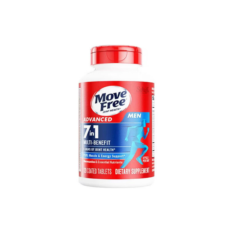 旭福益节美国进口MoveFree益节7合1多维男士女士氨糖软骨素关节氨糖120粒 【7效合1】男士氨糖 120粒*1瓶