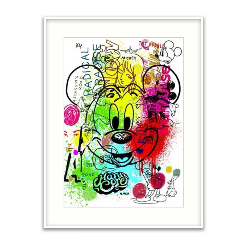 三为(sunwayart) 犹大·阿列塔限量版画泡泡堂米奇卡通彩色客厅卧室