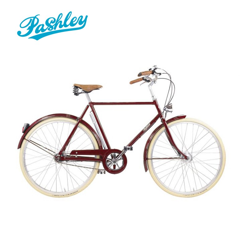 Electra Pashley联名英国手工自行车28寸休闲城市男士变速脚踏车复古款大杠上班潮骑行车子 酒红色 通用 内5速