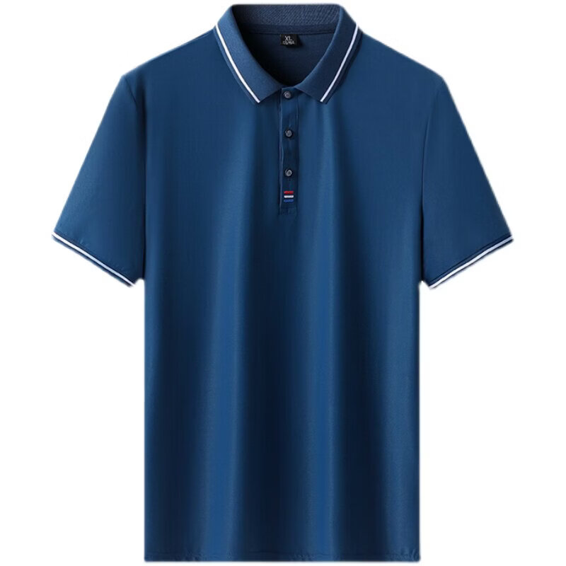 七匹狼（SEPTWOLVES）Polo衫男装特大码夏季胖子加肥佬加大号超人冰.丝镂空有领短袖T恤 橄榄绿 8XL 【240-260斤】