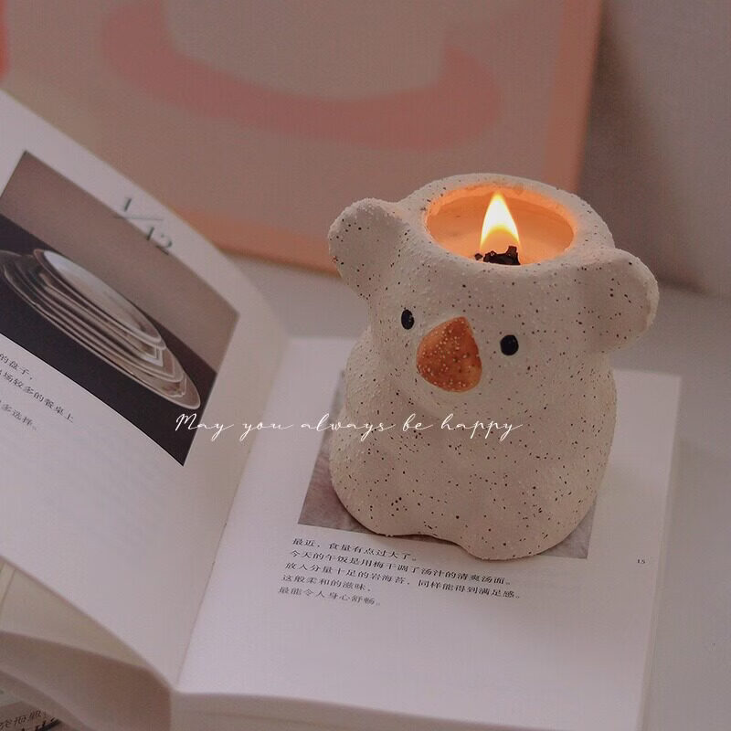 考拉香薰蜡烛卧室氛围感家用熏香持久无烟可爱伴手礼生日礼物礼盒 白桃乌龙 送精美礼盒 其他香调
