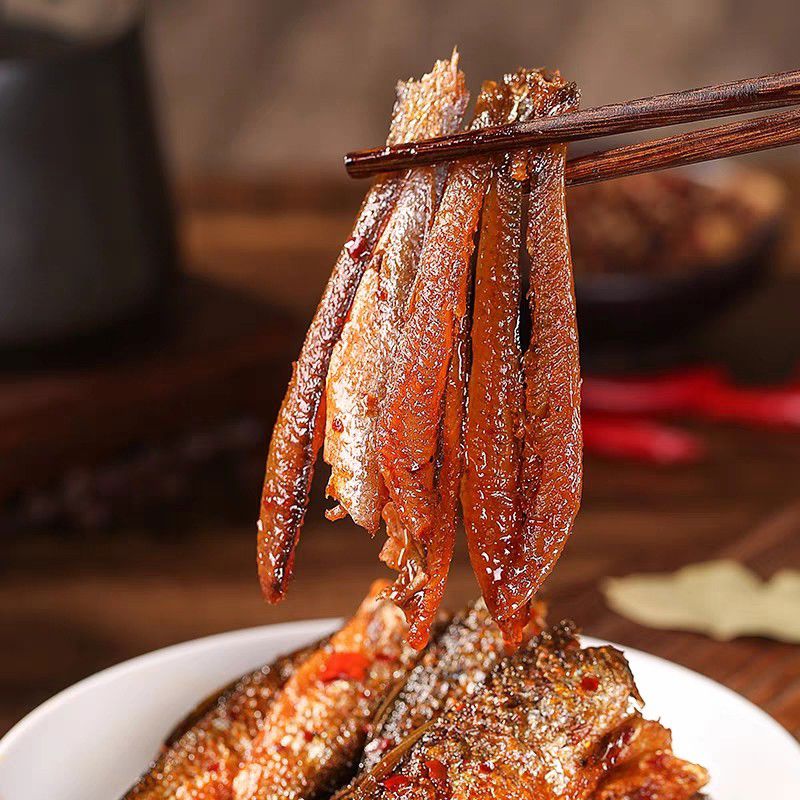 辣小董湖南產(chǎn)香辣譽東江手撕魚仔下飯即食瓶裝零食熏魚下菜 1瓶*288g辣譽東江手撕魚